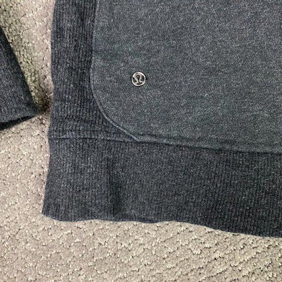 Lululemon Cozy Cuddle Up Full Zip Jacket Sweatshirt Womens 8 Gray Gym Athleisure - Picture 6 of 11